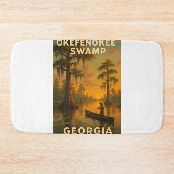 Item preview, Okefenokee Swamp Georgia Sunrise and Canoe Explorer designed and sold by Aryabek.