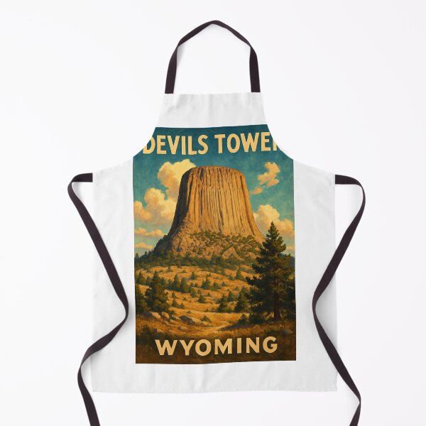 Item preview, Devils Tower Wyoming Volcanic Monolith and Forest designed and sold by Aryabek.