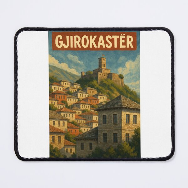 Item preview, Gjirokastër Albania Stone Houses and Hilltop Castle designed and sold by Aryabek.