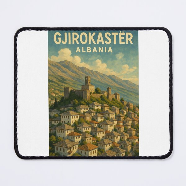 Item preview, Gjirokastër Albania Castle Overlooking Historic Town designed and sold by Aryabek.