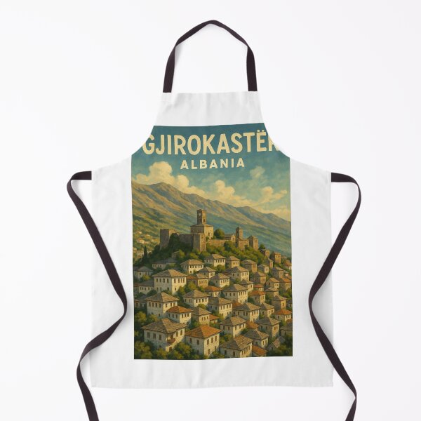Item preview, Gjirokastër Albania Castle Overlooking Historic Town designed and sold by Aryabek.