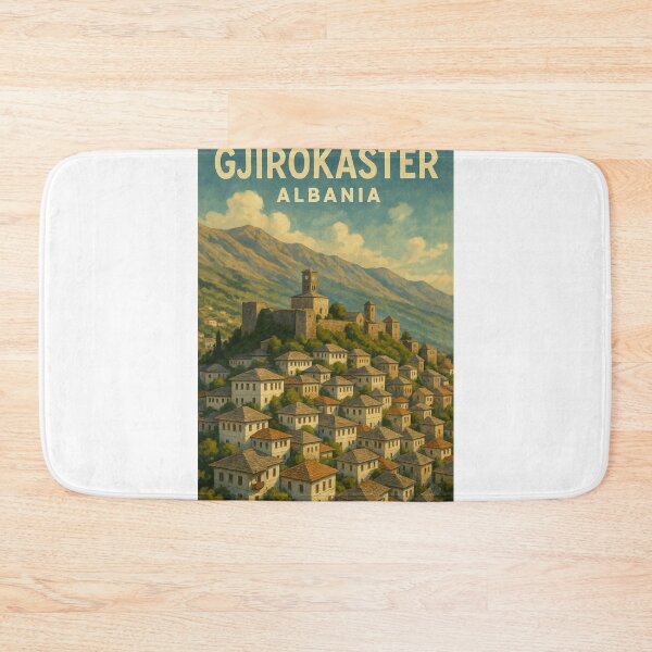 Item preview, Gjirokastër Albania Castle Overlooking Historic Town designed and sold by Aryabek.