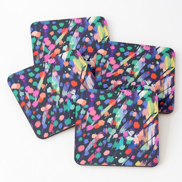 Item preview, Vibrant Abstract Brush Stroke Pattern with Colorful Splashes designed and sold by FestivityFinds.