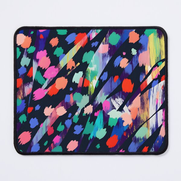 Item preview, Vibrant Abstract Brush Stroke Pattern with Colorful Splashes designed and sold by FestivityFinds.