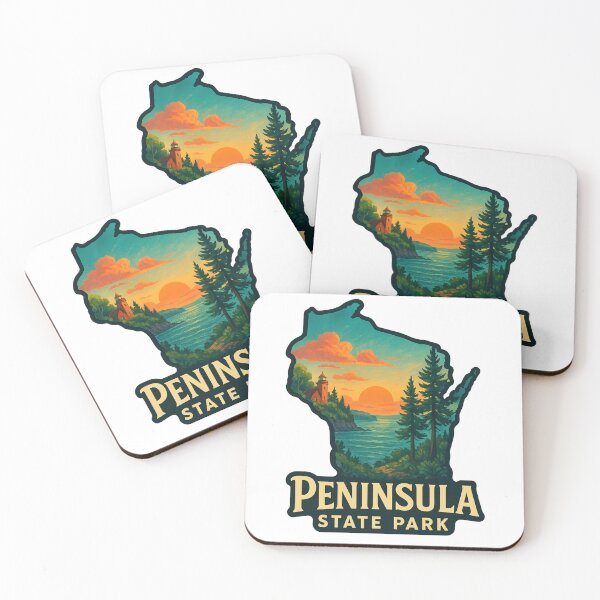 Item preview, Peninsula State Park Wisconsin Sunset and Lighthouse View designed and sold by Aryabek.