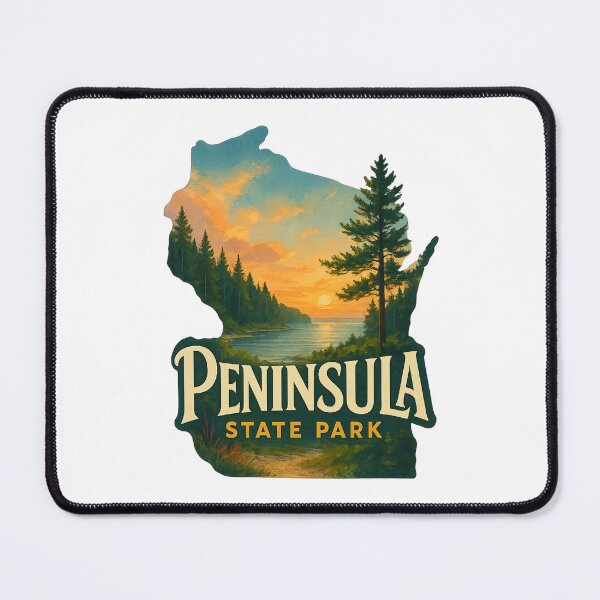 Item preview, Peninsula State Park Wisconsin Forested Shoreline Sunset designed and sold by Aryabek.