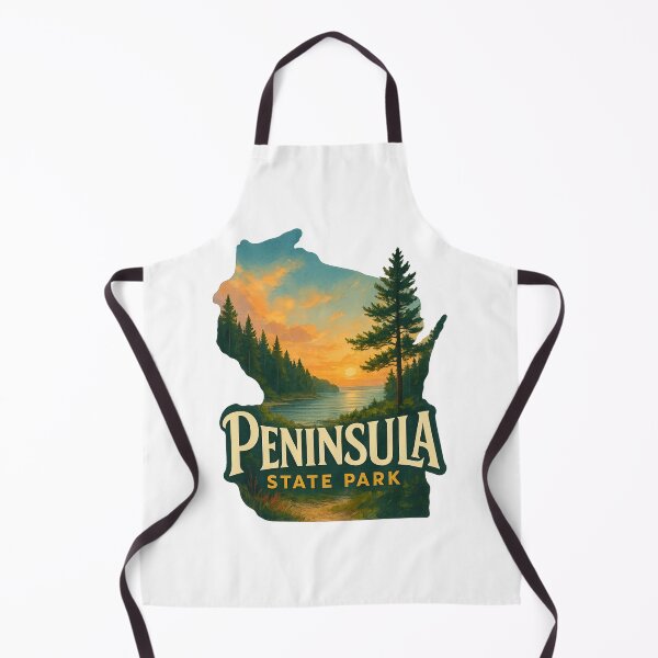 Item preview, Peninsula State Park Wisconsin Forested Shoreline Sunset designed and sold by Aryabek.