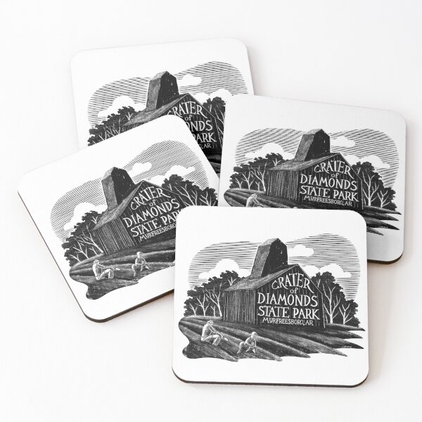 Item preview, Crater of Diamonds State Park Label designed and sold by John Morris Illustration.