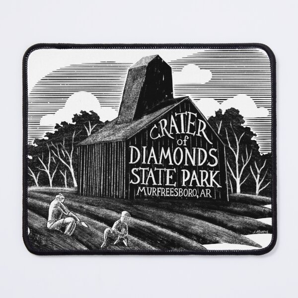 Item preview, Crater of Diamonds State Park Label designed and sold by John Morris Illustration.
