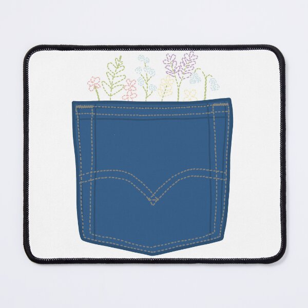 Item preview, Denim Pocket with Flowers design designed and sold by JoyMadeArt.