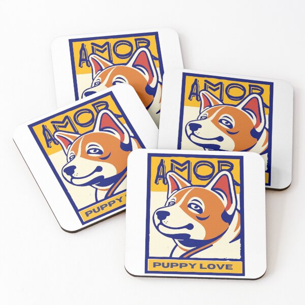 Item preview, Puppy Love Retro Dog Art designed and sold by SteffaArt.