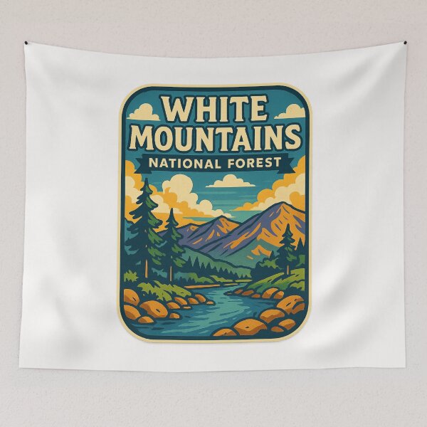 Item preview, White Mountains National Forest River and Peaks Scene designed and sold by Places On Earth.