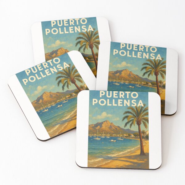 Item preview, Puerto Pollensa Mallorca Palm Tree Coastline at Sunset designed and sold by Places On Earth.