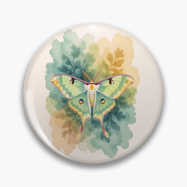 Item preview, Luna Moth Floral Botanical - Whimsical Floral Luna Moth Night Sky designed and sold by Wiss2Arts.