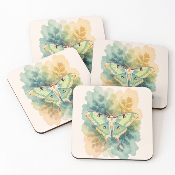 Item preview, Luna Moth Floral Botanical - Whimsical Floral Luna Moth Night Sky designed and sold by Wiss2Arts.