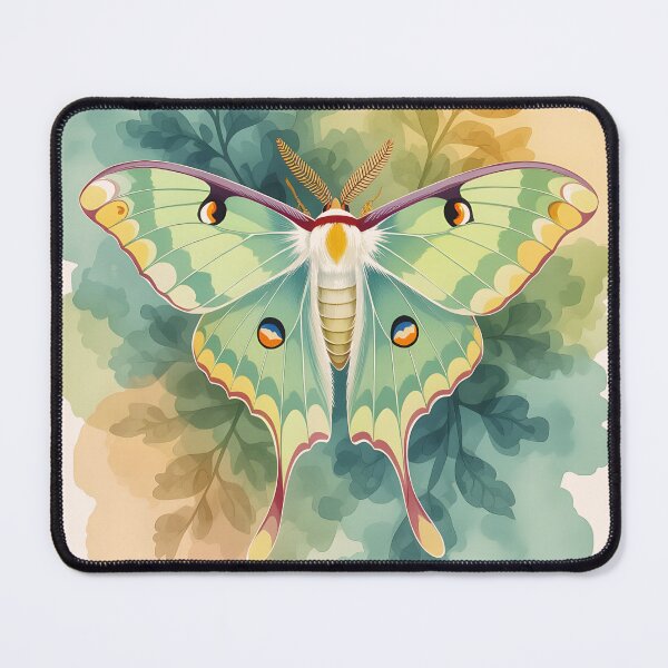 Item preview, Luna Moth Floral Botanical - Whimsical Floral Luna Moth Night Sky designed and sold by Wiss2Arts.