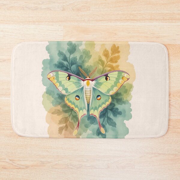 Item preview, Luna Moth Floral Botanical - Whimsical Floral Luna Moth Night Sky designed and sold by Wiss2Arts.