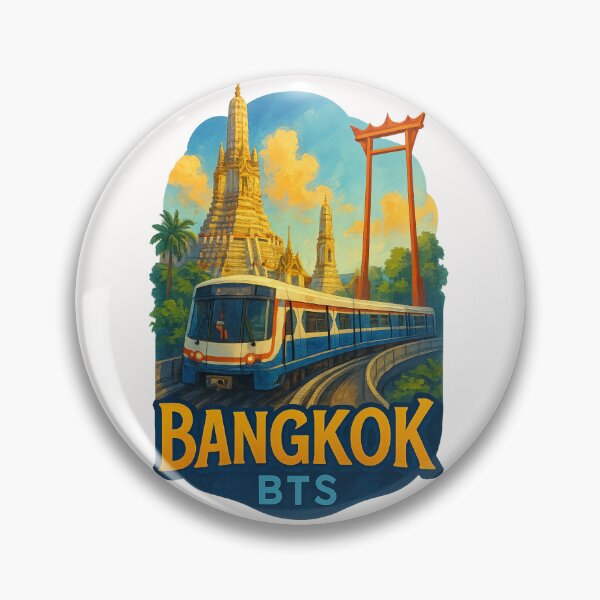 Item preview, Bangkok BTS with Wat Arun and Giant Swing designed and sold by Places On Earth.