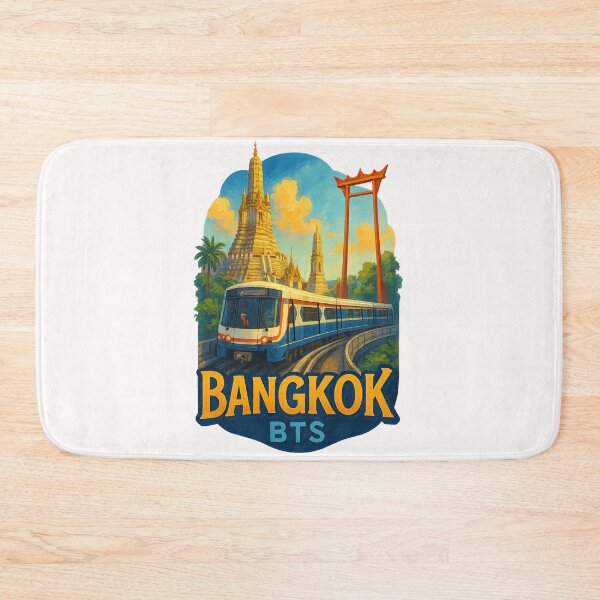 Item preview, Bangkok BTS with Wat Arun and Giant Swing designed and sold by Places On Earth.