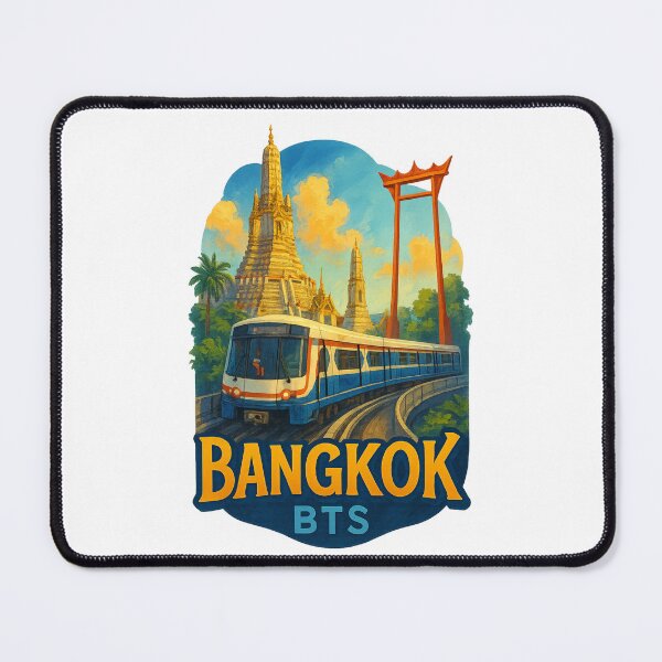 Item preview, Bangkok BTS with Wat Arun and Giant Swing designed and sold by Places On Earth.