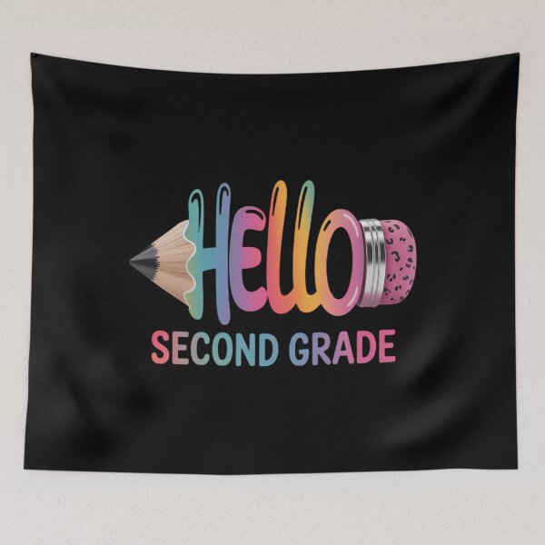 Item preview, Back To School Hello second 2nd Grade Tie Dye Teacher designed and sold by Sunset4Bones.