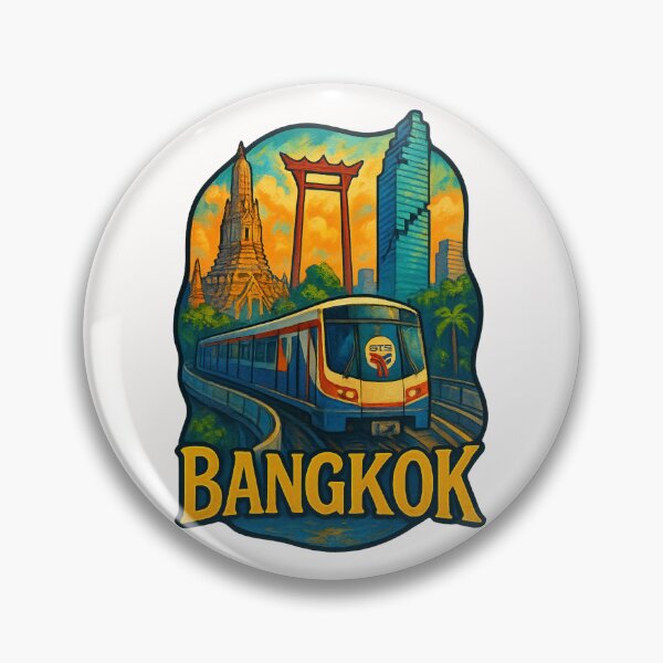 Item preview, Bangkok Transit Overlook with Landmark Skyline BTS Train designed and sold by Places On Earth.