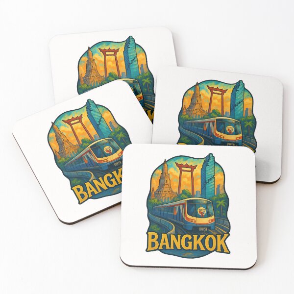Item preview, Bangkok Transit Overlook with Landmark Skyline BTS Train designed and sold by Places On Earth.