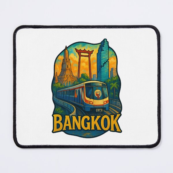 Item preview, Bangkok Transit Overlook with Landmark Skyline BTS Train designed and sold by Places On Earth.