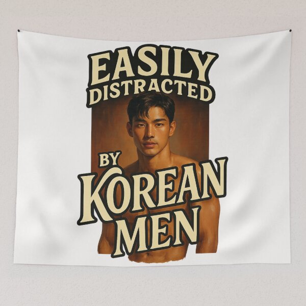 Item preview, Easily Distracted by Korean Men designed and sold by Places On Earth.