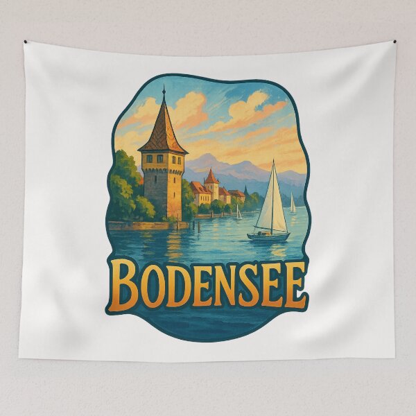 Item preview, Lake Constance Tower View, Bodensee designed and sold by Places On Earth.