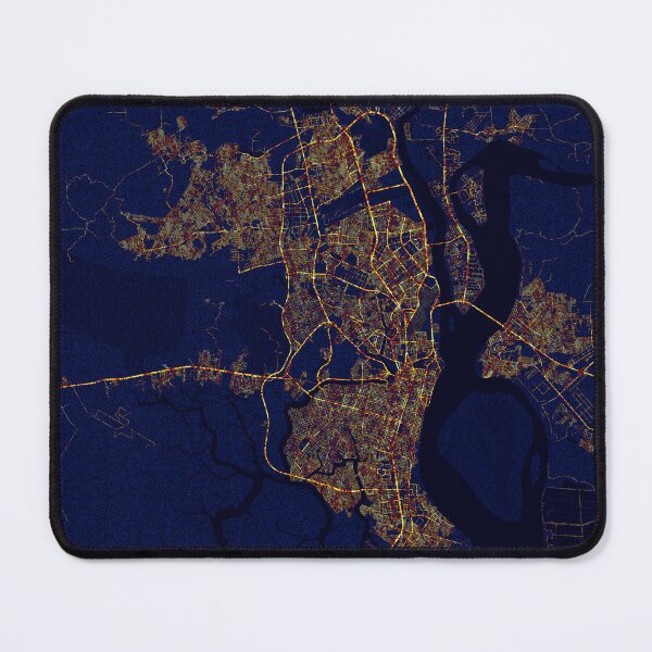 Item preview, Guayaquil, Guayas, Ecuador Map - City At Night designed and sold by deMAP.