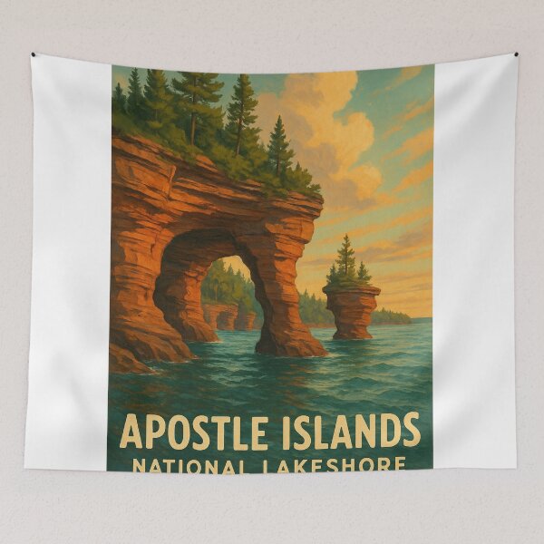 Item preview, Lake Superior Cliffs, Apostle Islands Wisconsin designed and sold by StampMyPassport.
