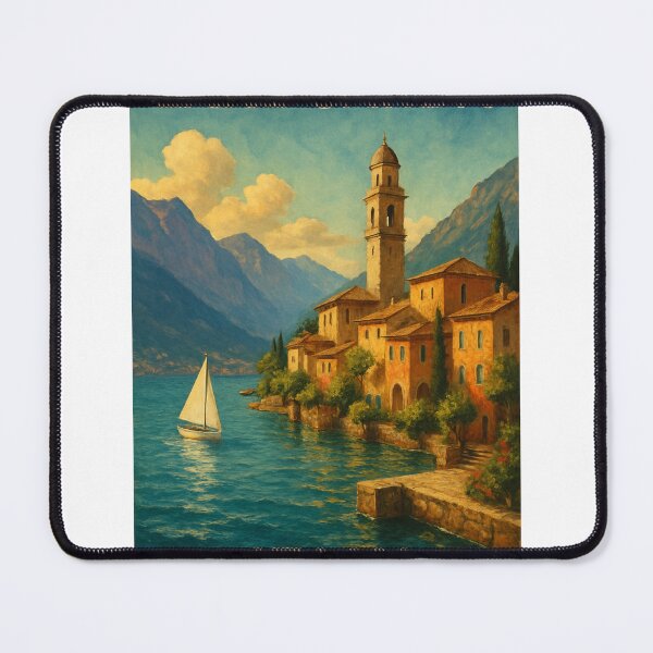 Item preview, Lakeside Village on Lake Garda, Italy designed and sold by StampMyPassport.