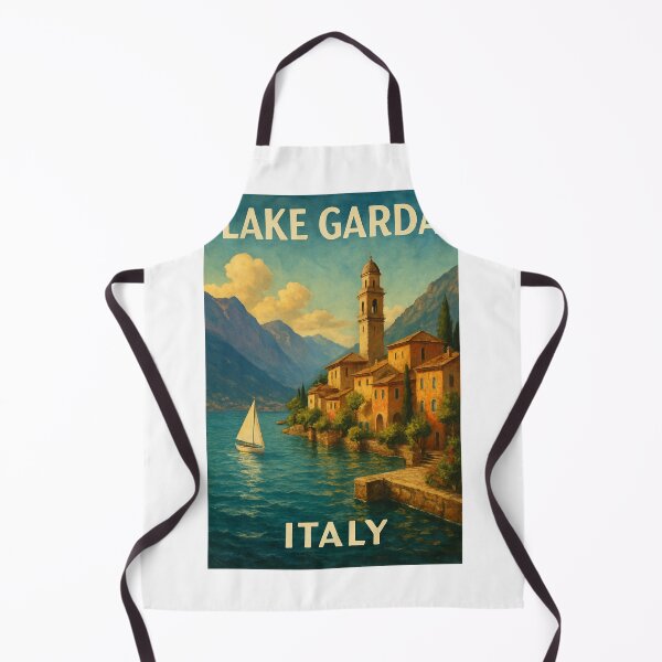 Item preview, Lakeside Village on Lake Garda, Italy designed and sold by StampMyPassport.