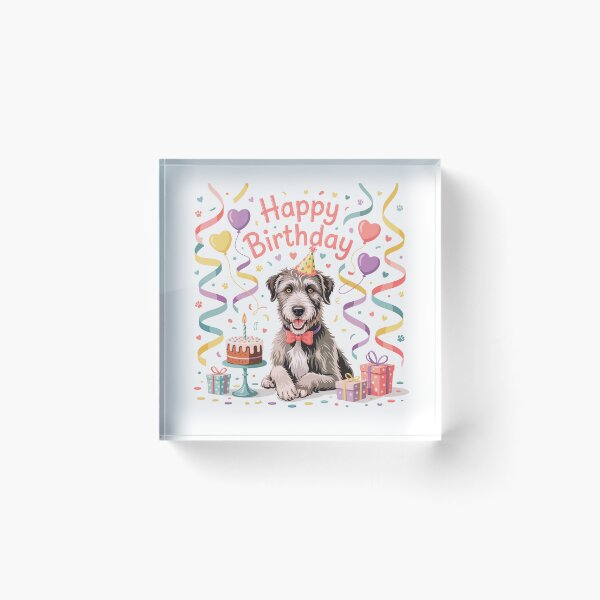 Item preview, Irish Wolfhound Birthday designed and sold by TheAnimalZ00.