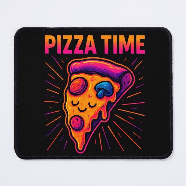 Item preview, Neon Pizza Slice – Cosmic Cheesy Vibes designed and sold by Qopta.