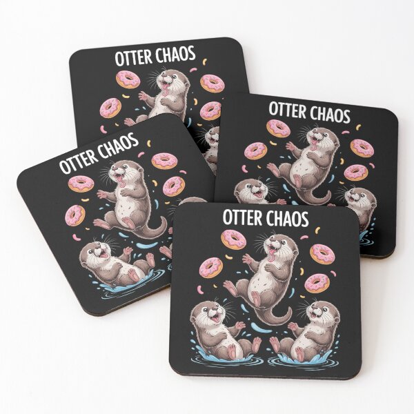 Item preview, Otter Chaos Funny Bagel Fighting Sea Otters Pun Animal Lover designed and sold by Sunset4Bones.