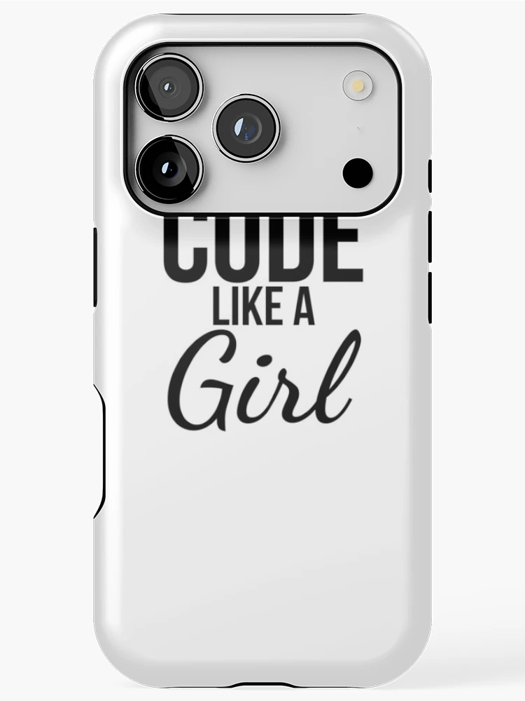 Thumbnail 1 of 4, iPhone Case, Code like a girl Programming Computer Science developer designed and sold by snowry.