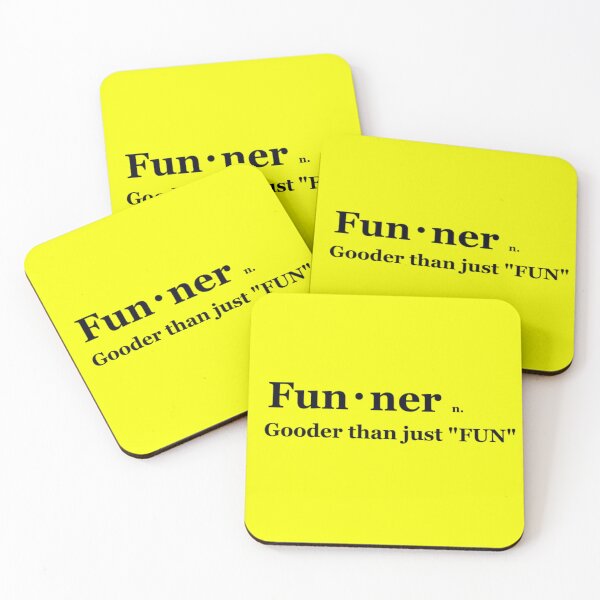 Item preview,  FUN-NER = GOODER THAN JUST FUN (BLACK) designed and sold by Pickle Wicked Designs.