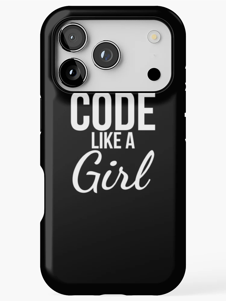 Thumbnail 1 of 4, iPhone Case, Code like a girl Programming Computer Science web developer designed and sold by snowry.