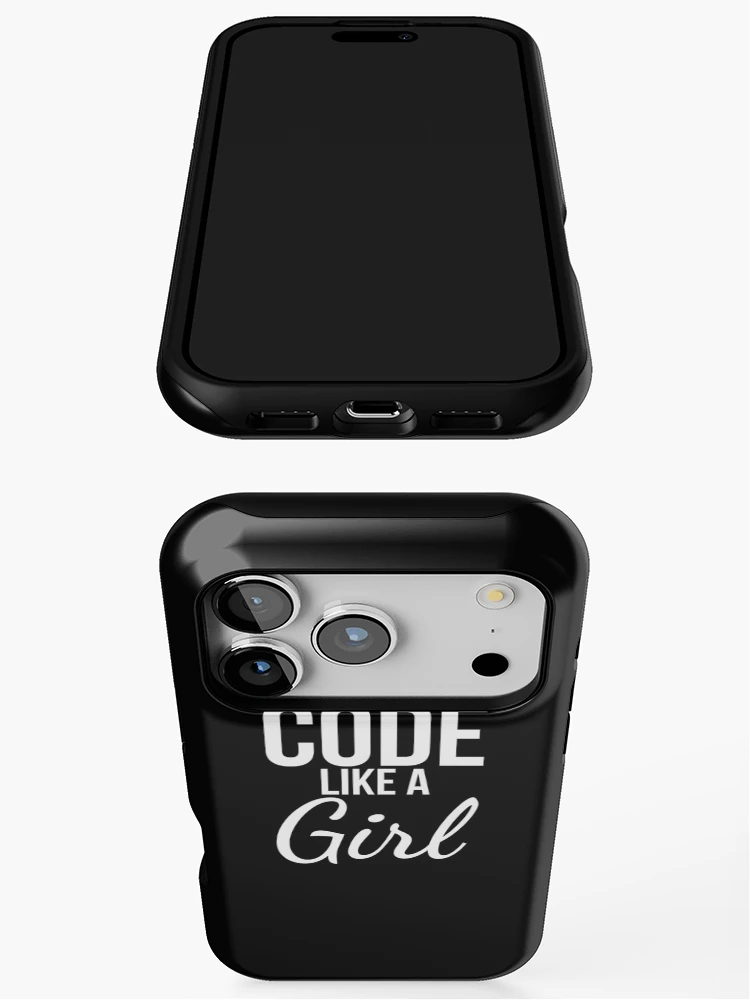Thumbnail 3 of 4, iPhone Case, Code like a girl Programming Computer Science web developer designed and sold by snowry.