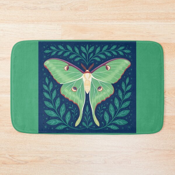 Item preview, Luna Moth Floral Botanical - Whimsical Floral Luna Moth Night Sky designed and sold by Wiss2Arts.