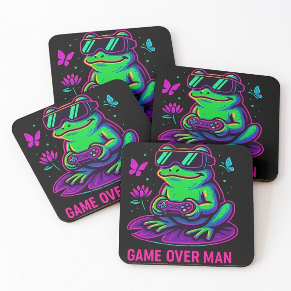 Item preview, Neon Gamer Frog – Game over man designed and sold by Qopta.