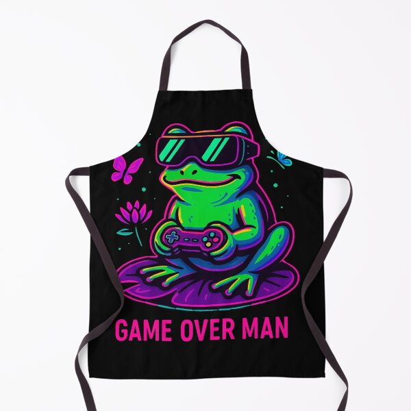 Item preview, Neon Gamer Frog – Game over man designed and sold by Qopta.