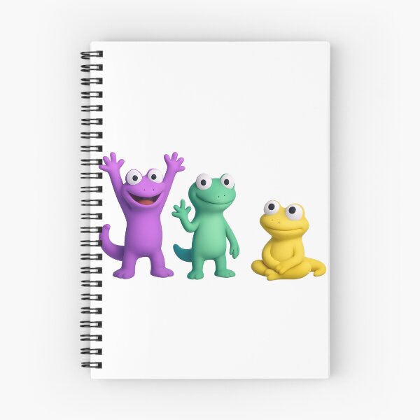Item preview, Cute Cartoon Lizard Trio – Purple, Green, and Yellow Characters designed and sold by FunnySignalStudio.
