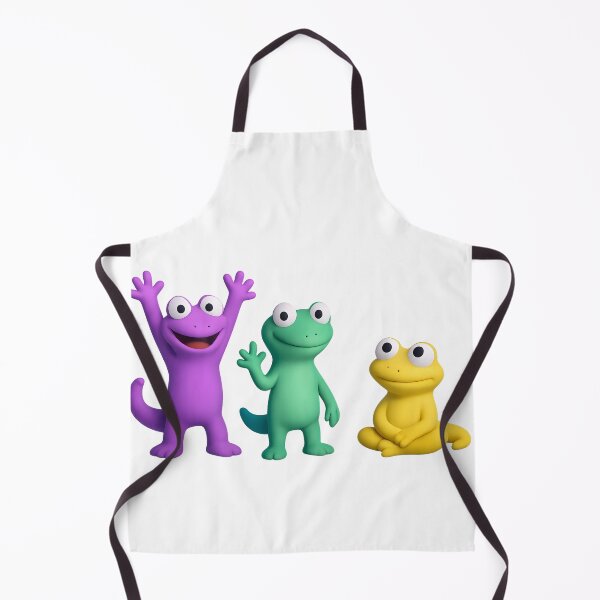 Item preview, Cute Cartoon Lizard Trio – Purple, Green, and Yellow Characters designed and sold by FunnySignalStudio.