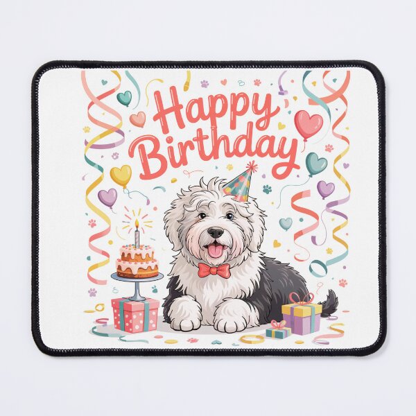 Item preview, Old English Sheepdog Birthday designed and sold by TheAnimalZ00.