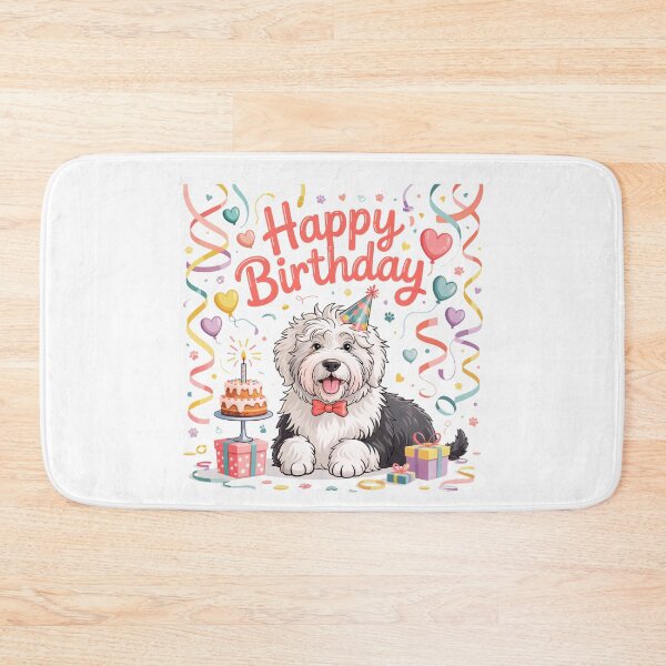 Item preview, Old English Sheepdog Birthday designed and sold by TheAnimalZ00.