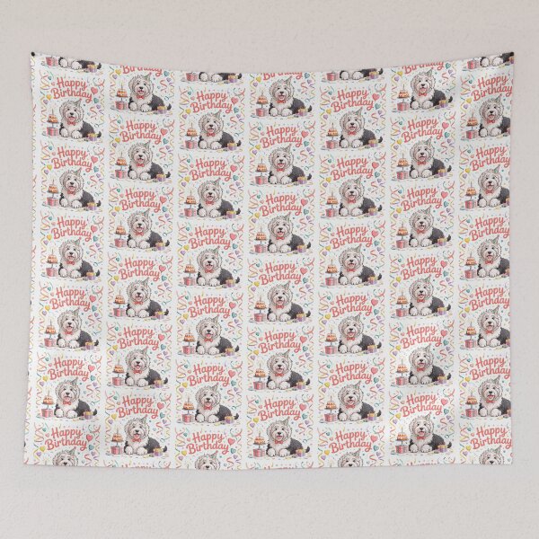 Item preview, Old English Sheepdog Birthday designed and sold by TheAnimalZ00.