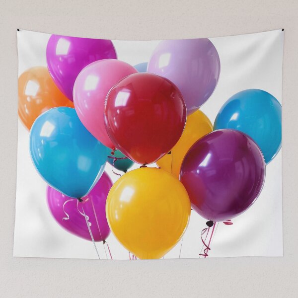 Item preview, Colorful Bundle Of Party Balloons With Ribbons Art  designed and sold by DEC02.